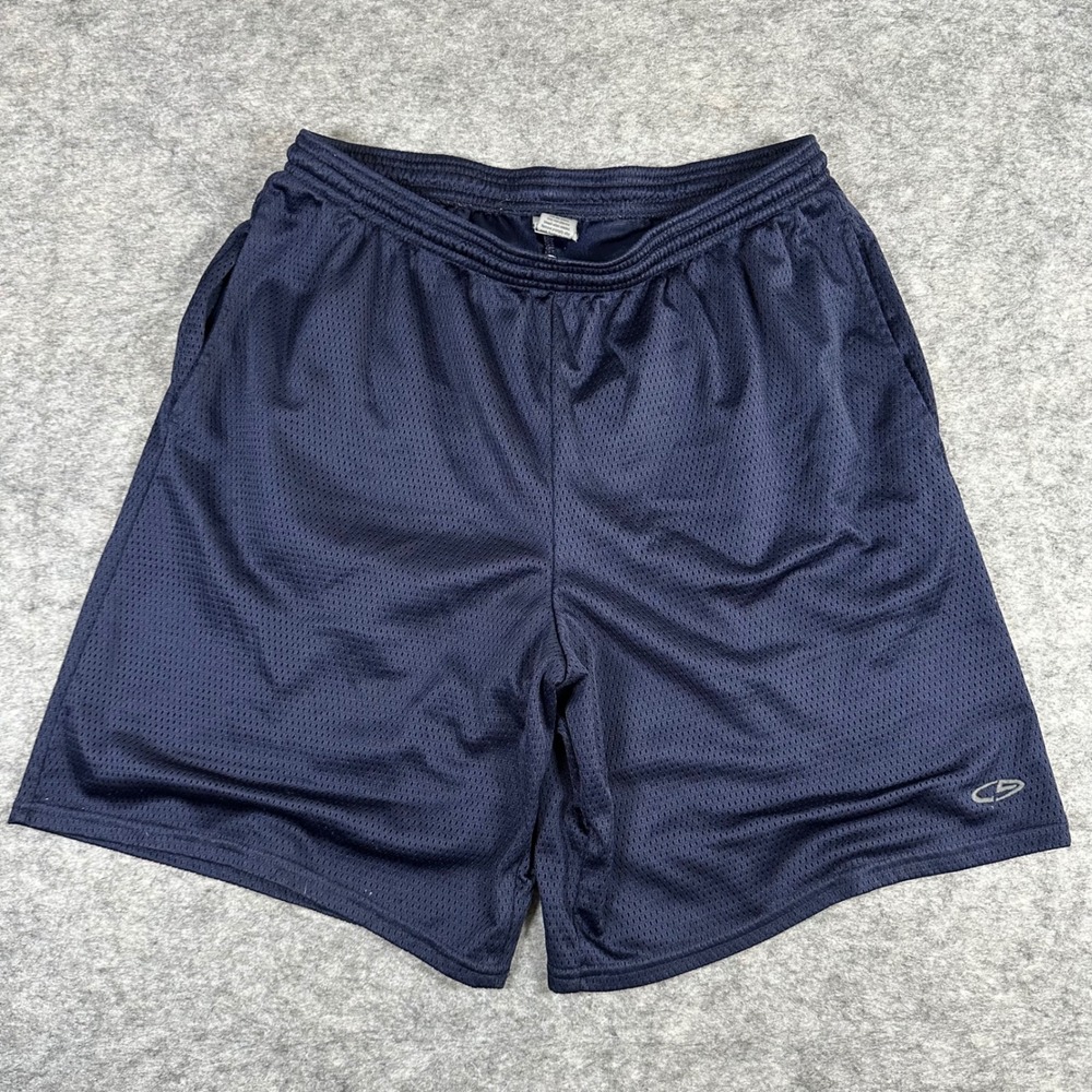 C9 by Champion Mens Navy Blue Mesh Athletic Basketball Shorts Large